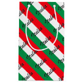 高品質なイタリアの旗- スモールペーパーバッグ (正面)