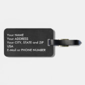 高品質なレザールックのウェールズの長旗 ラゲッジタグ (裏面横)