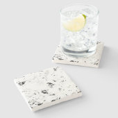 高品質の紙コースターでブランドを高める ストーンコースター (横)