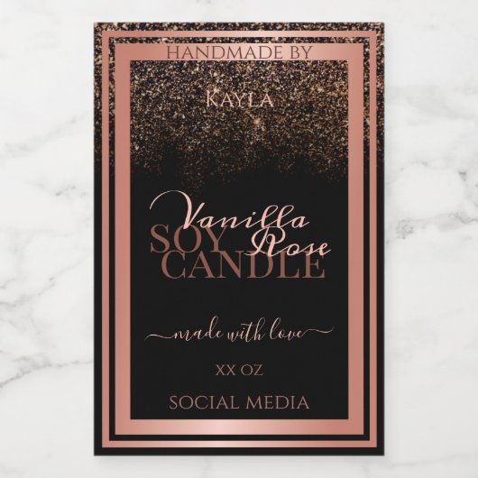 高品質の黒製品パッケージングラベルバラ金ゴールド フードラベル (シングルラベル)