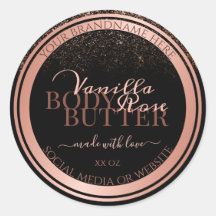 高品質の黒製品パッケージングラベルバラ金ゴールド