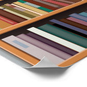 高図解入りの、写真付きの本棚 ポスター (角)