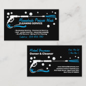 高圧洗浄 ブラックパワー洗浄剤 バブル 名刺 (正面/裏面)