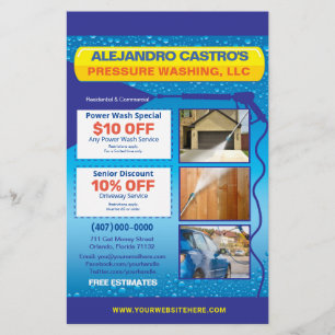 高圧洗浄 半ページ フライヤー テンプレート