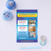 高圧洗浄 半ページ フライヤー テンプレート (シングル)