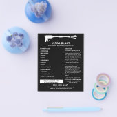 高圧洗浄 水噴射ガン ブラック チラシ (シングル)