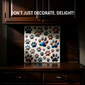 高圧着色犬の肉筆印刷 タイル