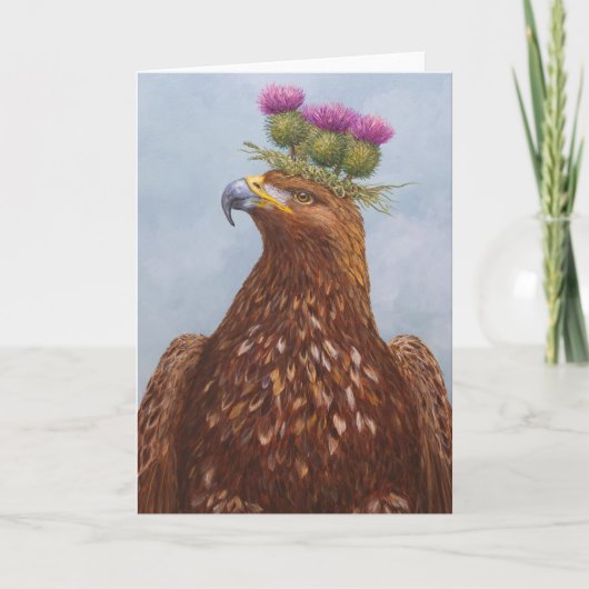 高地のグリーティングカードの鳥 カード (正面)