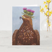 高地のグリーティングカードの鳥 カード (黄色い花)