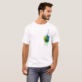 高地のバグパイプ-新しい緑色 Tシャツ (正面フル)