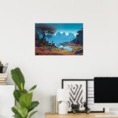 高地の湖 ポスター (ホームオフィス)