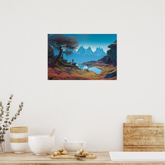 高地の湖 ポスター (キッチン)