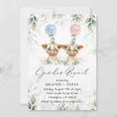 高地の牛の性別がバルーンを表示招待状 招待状 (正面)