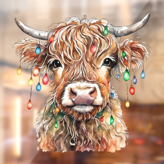 高地の牛の窓にしがみつく ウィンドウサイン (シート2)