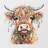 高地の牛の窓にしがみつく ウィンドウサイン (シート)