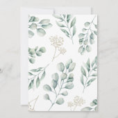 高地の牛の緑の赤ちゃんシャワー 招待状 (裏面)