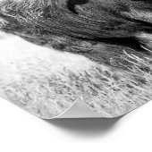 高地の牛の舌は白黒をなめる ポスター (角)