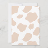 高地の牛ボーホパンパスグラスツツインベイビーシャワー 招待状 (裏面)