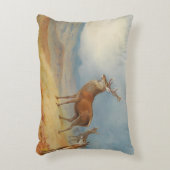 高地の風景、芸術の中の赤い鹿 アクセントクッション (正面(垂直))