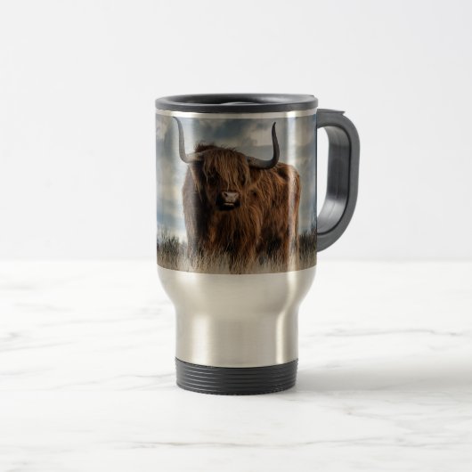 高地のBull トラベルマグ (正面右)
