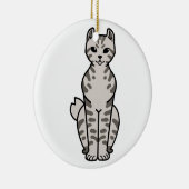 高地居住者猫の漫画 セラミックオーナメント (右)