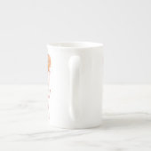 高地牛ズームレンズの鼻の骨灰磁器のマグ ボーンチャイナマグカップ (裏面)