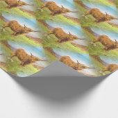 高地牛パターン ラッピングペーパー (角)