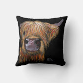 高地牛プリント"SHiRLeY MacARTHuR著HeNRY クッション (裏面)