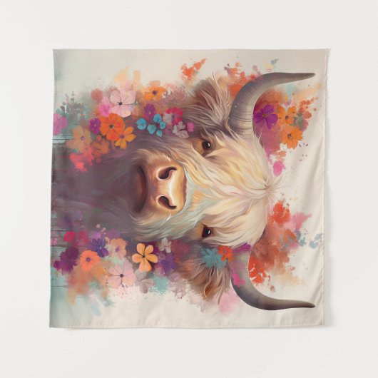 高地牛壁 タペストリー (正面(横))