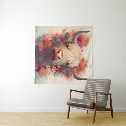 高地牛壁 タペストリー (インサイチュ(横))