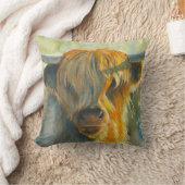 高地牛水彩画の家の装飾の枕 クッション (ブランケット)