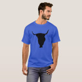 高地牛黒のプリント Tシャツ (正面フル)
