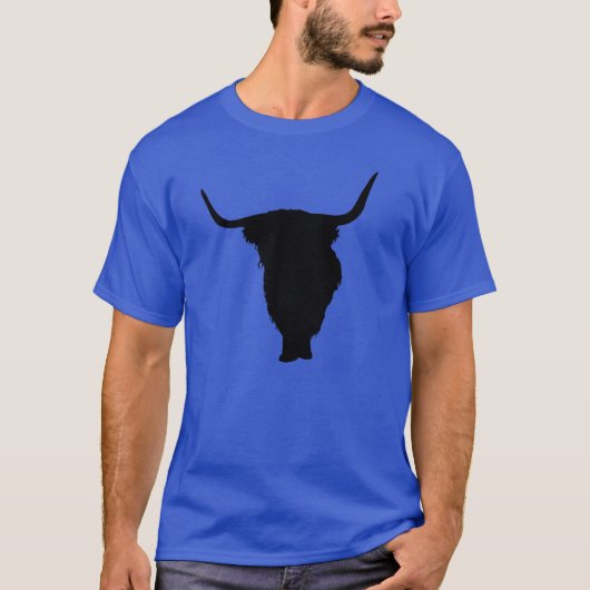 高地牛黒のプリント Tシャツ (正面)