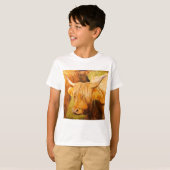 高地牛、スコットランドの牛 Tシャツ (正面フル)