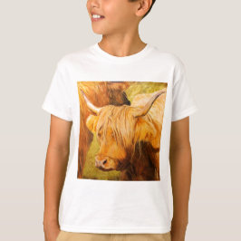 高地牛、スコットランドの牛 Tシャツ