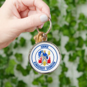 高密度ラウンドエンブレム キーホルダー (手)