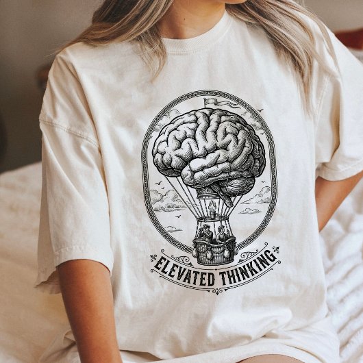 高尚な思考 脳 熱気球 アート トライブレンドTシャツ