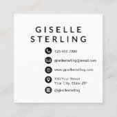 高層の沿岸海実在前団地 スクエア名刺 (裏面)