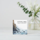 高層の沿岸海実在前団地 スクエア名刺 (スタンド正面)