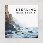 高層の沿岸海実在前団地 スクエア名刺 (正面)