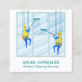 高層ウィンドウ洗浄 スクエア名刺