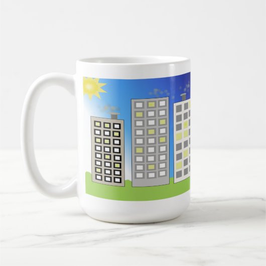 高層オフィスビル コーヒーマグカップ (左)