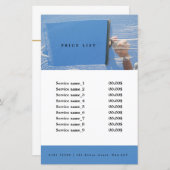 高層ビル窓清掃サービス料金表 (正面/裏面)