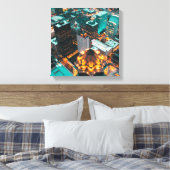 高層建物の航空写真 キャンバスプリント (インサイチュ (寝室))