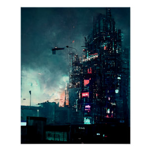 高層建物構造眠れない夜 ポスター