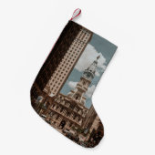 高層歩く近くの通りの人建物  スモールクリスマスストッキング (正面 (吊り時))