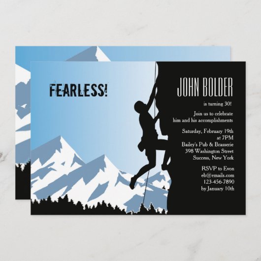 高山のクライマーの招待状 招待状 (正面/裏面)
