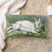 高山のノウサギ ランバークッション (ブランケット)