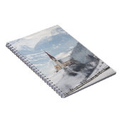 高山の冬の景色の教会 ノートブック (右側)