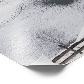 高山の冬の風景の教会 フォトプリント            (角)